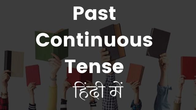 Past Continuous in Hindi