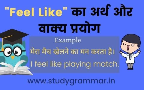 "Feel like" Meaning and Usage in Hindi | "Feel like" का अर्थ और वाक्य प्रयोग