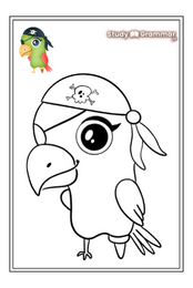 Parrot Pirate Coloring Page