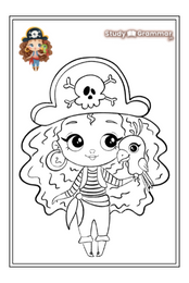 Princess Pirate Coloring Page