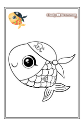 Fish Pirate Coloring Page