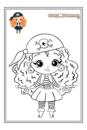 Princess Pirate Coloring Page
